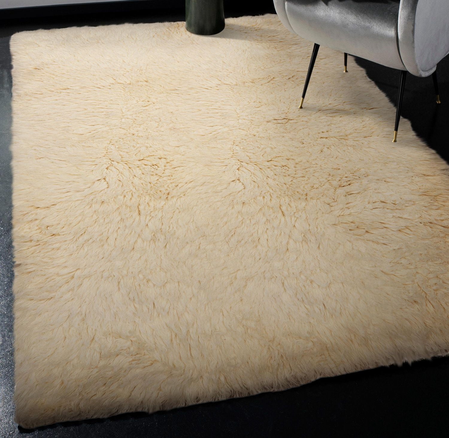 5A Flokati 4000gr 5' x 7' Area Rug, Natural