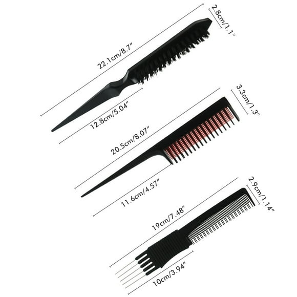 3 Pieces Hair Styling Comb Five Needle Comb Highlighting Comb Hairdressing Combs for Women and Men