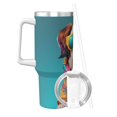 thumbnail image 2 of Disketp Colorful Sunglasses Dog for 40 OZ Stainless Steel with Handle Lid Straw for Women Men Birthday Presents, 2 of 8