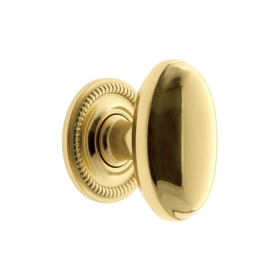 Grandeur 800111 Eden Prairie 1-3/4” Solid Brass Vintage Oval Cabinet Knob - Brass