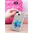 thumbnail image 3 of WIRESTER Clear/Silver Glitter Case, Sparkle Bling TPU Cover for Apple iPhone 13 mini 5.4" 2021, Animal Blue Sea Turtle, 3 of 3