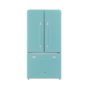Unique Appliances Classic Retro 36" 21.4 cu ft French Door Refrigerator, Ocean Mist Turquoise
