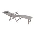 thumbnail image 2 of GOLDSUN Chaise Longue Inclinable d'Extérieur avec Porte-Gobelet, Lot de 2, Gris, 2 of 8
