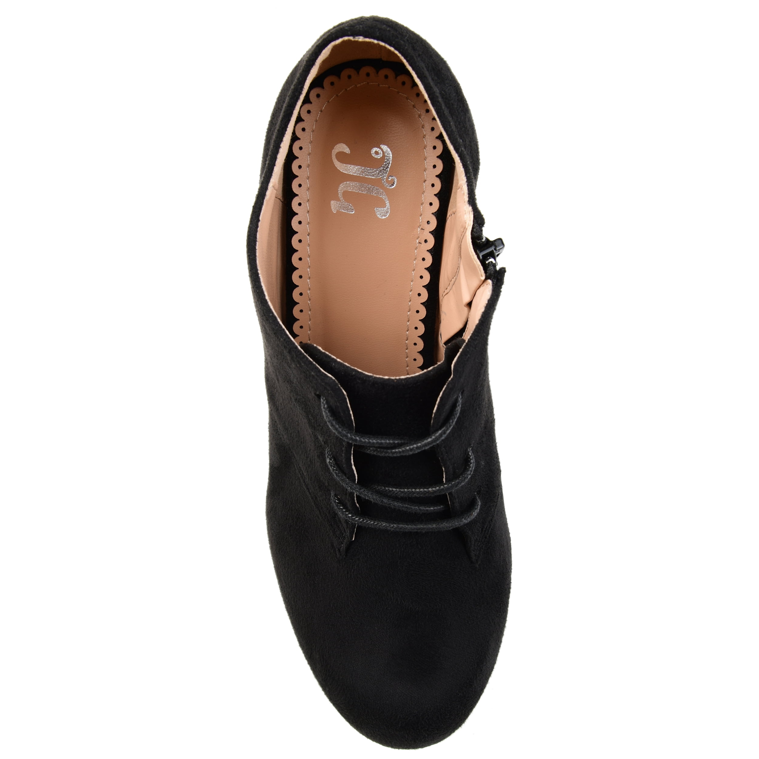 Journee Womens Leona Inside Zip Block Heel Booties, Widths Available