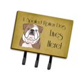 thumbnail image 1 of ""Caroline'S Treasures Bb1467Th68 Bulldog Inglés Perro Mimado Vive Aquí Correa O Llavero Grande Multicolor"", 1 of 4