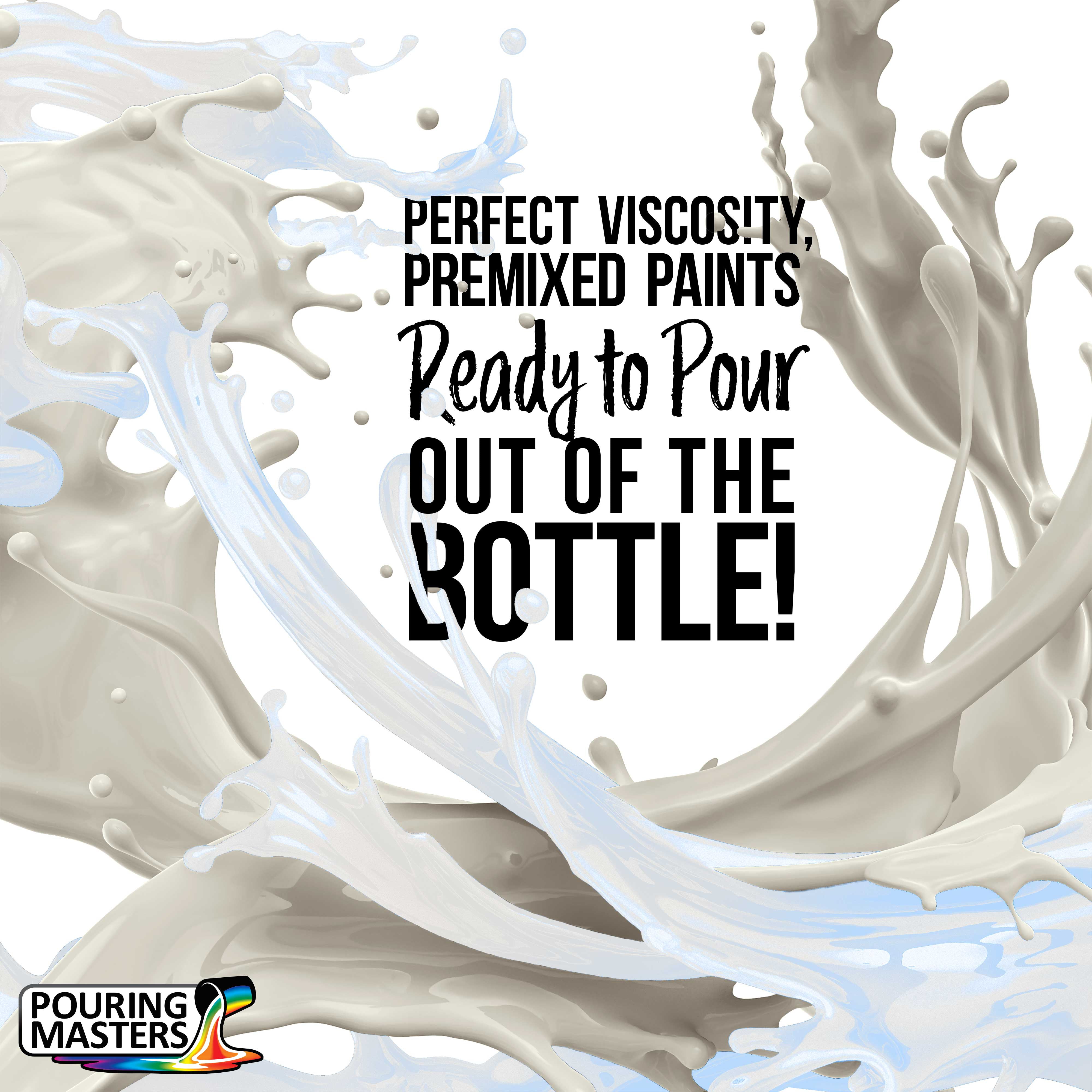 Pouring Masters Blue Interference Pearl Special Effects Pouring Paint - Quart Bottle - Acrylic Ready to Pour Pre-Mixed Water Based for Canvas, Wood, Paper, Crafts, Tile, Rocks and More