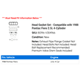 thumbnail image 2 of Head Gasket Set - Compatible with 1988 Pontiac Fiero 2.5L 4-Cylinder, 2 of 2