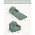 thumbnail image 4 of Sofá Blissful Diary 2 en 1 para niños pequeños, suave, convertible, verde, 4 of 9