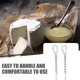 thumbnail image 2 of GOOHOCHY 4 piezas de alambre para cortar queso, hecho a mano, de acero inoxidable, para cortar jamón., 2 of 8