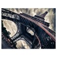 thumbnail image 2 of Paris Paris Eiffel Towerin Grungy Dramatic Style - Cityscape Canvas Print, 2 of 3