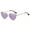 Purple, variant on Lilgiuy Mental Sunglasses for Women Summer Classic Vintage Glasses Heart Shaped Transparent Candy Color Frameless Sun Protection for Party Favors