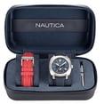 thumbnail image 2 of Nautica Men's Park Gate Stainless Steel Japanese-Quartz Watch with Leather Strap, Blue, 21.2 (Model: NAPPGP901), 2 of 2