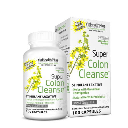 Health Plus 10 Day Super Colon Cleanse - Detox | 100 Capsules, 50 (Best Over The Counter Laxative For Cleanse)