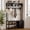 Black, variant on Aufeile 6-in-1 Hall Tree with Bench, Wide Entryway Bench with Shoe Storage, 24 Hooks, 2 Drawers, Hanging Rod & Shelf, Heavy Duty Coat Rack for Hallway, Living Room, Rustic Brown