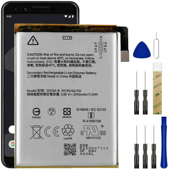 Replacement Battery G013A-B for Google Pixel 3 G013A Tool