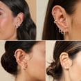 thumbnail image 5 of Alexcraft 3 Pairs Hoop Earrings for Women Small 14K Gold and Silver Plated Huggie Earring Set Cute Mini Thin Hoops Multiple Piercings Earrings Sets for Women Trendy (6-8-10) mm, 5 of 9