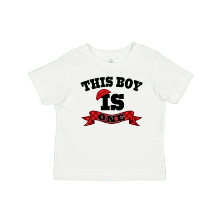 

Inktastic 1st Birthday Buffalo Plaid Lumberjack Gift Baby Boy T-Shirt