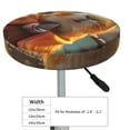 thumbnail image 7 of Picia Valley Meditating Guinea Pig pattern Round Stool Covers Comfy Seat Covers Stretch Removable WashableChair Slipcover Round Bar Chair Cushion Cover-14 inch, 7 of 7