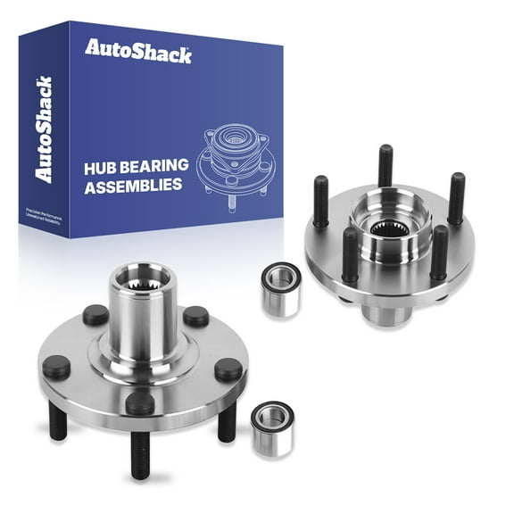 AutoShack Front Wheel Bearing and Hub Repair - Driver and Passenger Side for Nissan, Altima 2002-2006 Maxima 2000-2008 X-Trail 2005-2006, FWD 4WD AWD L4 2.5L V6 3.0L 3.5L - 5-Lug, Without ABS