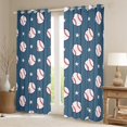 thumbnail image 2 of Castle Fairy Sport Baseball Boy Black Out Curtains,Geometric Stripes Curtains Pack of 2 (42x63 Each),Stars Print Bedroom Curtains,Lightweight Room Decor, 2 of 6