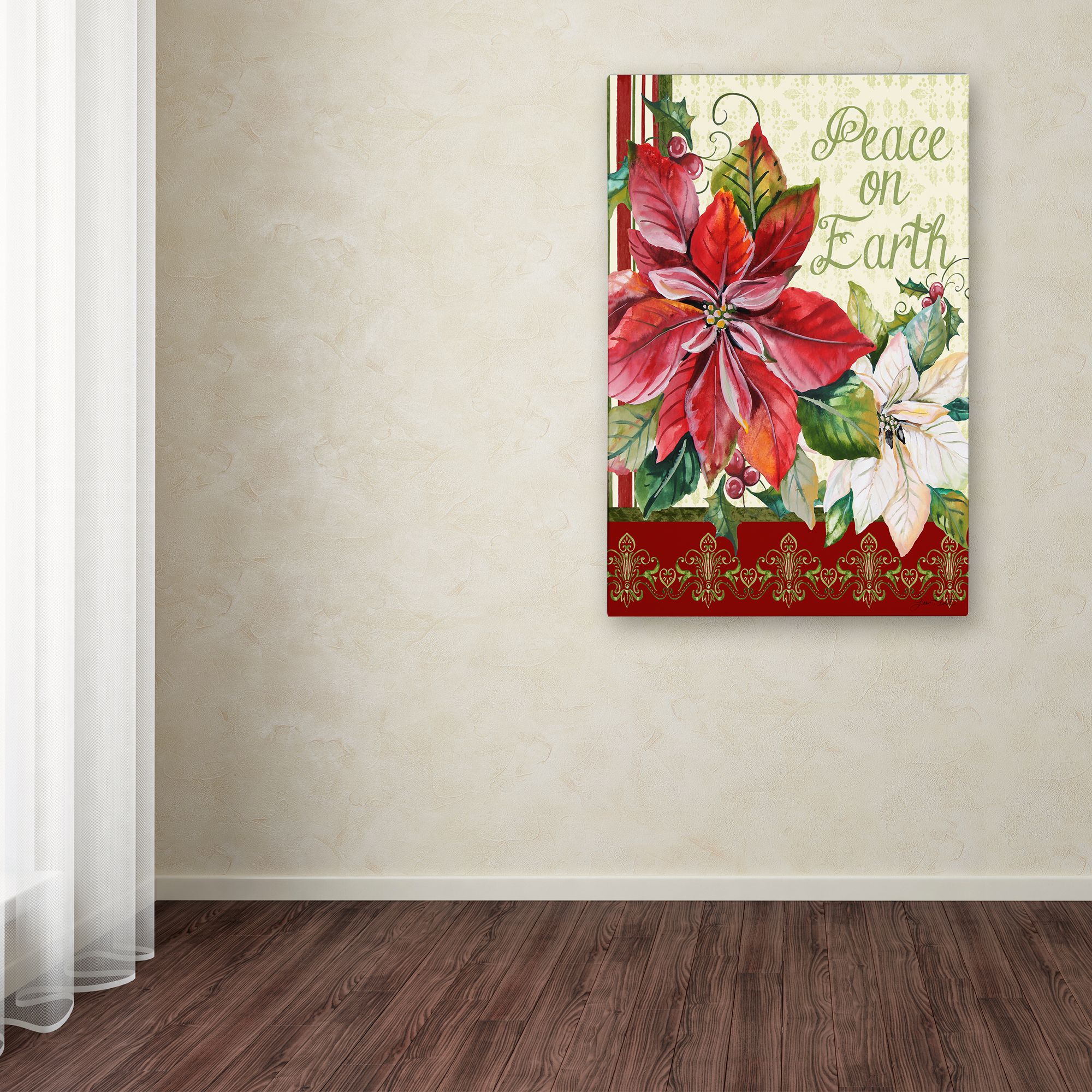 Trademark Fine Art 'Peace On Earth' Canvas Art by Jean Plout