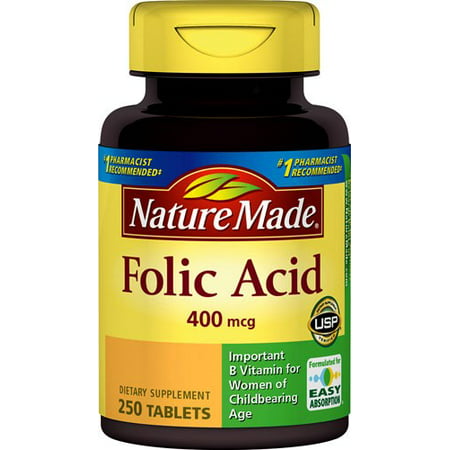 Nature Made supplément d'acide folique 400 mcg alimentaires Comprimés - 250 CT