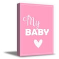 thumbnail image 1 of Awkward Styles My Baby Canvas Wall Art Kids Room Wall Decor Pink Poster Baby Room Decor Gifts for Kids Baby Girl Room Ready to Hang Picture Mother Quotes Decor Girls Play Room Wall Decor Pink Canvas, 1 of 7