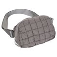 thumbnail image 4 of Riñonera acolchada para mujer, suave, acolchada, con frunces, para deporte (gris), 4 of 9