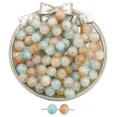 thumbnail image 1 of Cuentas de vidrio con forma de hielo a través de tinta que florecen con cuentas de oro, cuentas de vidrio hechas a mano, collar, pulsera, cadena, joyería, cuentas sueltas, accesorios, 1 of 5