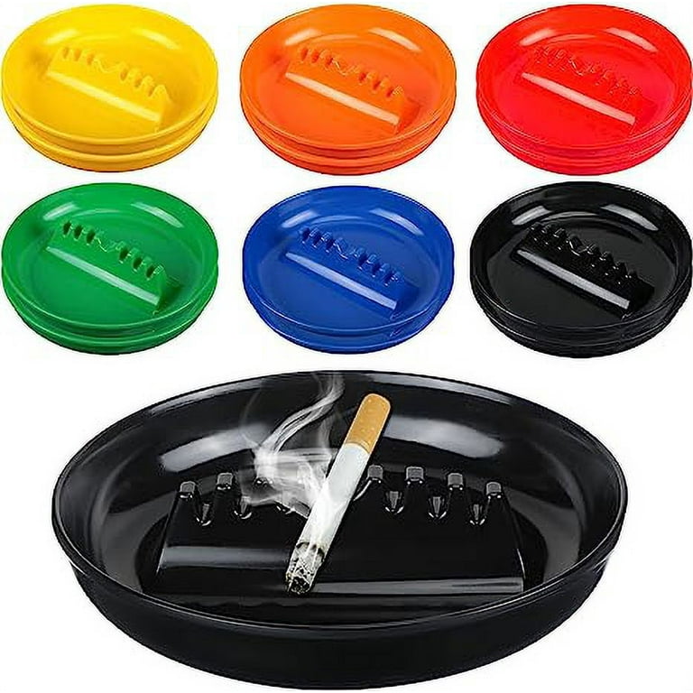 Packs Plastic Ashtrays For Cigarettes And Cigars, Indoor Outdoor Ash