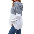 thumbnail image 4 of STARVNC Women Colorblock Pocket Hooded Long Sleeve Sweatshirt, 4 of 6