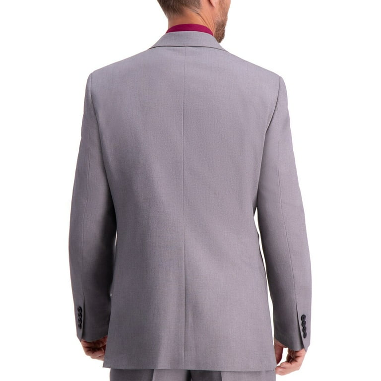Haggar Mens Travel Performance Stria Tic Tailored Fit Suit Separate Coat Dark Heather Grey 40R