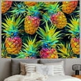 thumbnail image 2 of Tapestry Trippy Tapestry UV Reactive Tapestry Fantasy Wall Tapestry, Watercolor Pineapple Tropical Palm Leaves Mysterious Neon Wall Hanging for Room, 2 of 6