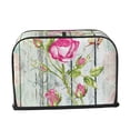 thumbnail image 2 of Daiia Vintage Wood Background with Floral Pattern 2 slice Toaster Cover, Toaster Appliance Dust-proof Cover For Kitchen Small Appliance Dust Cover and Fingerprint Protection, 2 of 7