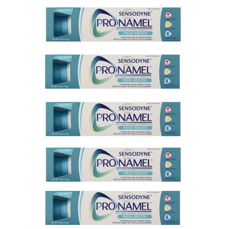 5 Pack Sensodyne Pronamel Toothpaste Fresh Breath Protects from Acids  4 oz Each