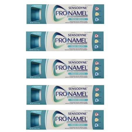 5 Pack Sensodyne Pronamel Toothpaste Fresh Breath Protects from Acids, 4 oz