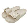 thumbnail image 4 of Women's Adjustable Buckle Slides with Arch Support Comfort EVA Flat Sandals Soft Pillow Recovery Sandals Cloud Slides Lightweight Slip On Shower Shoes, 4 of 11