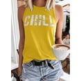 thumbnail image 3 of HOTAPEI Tank Tops for Women Summer Sleeveless Shirts Letter Print Casual Tops Round Neck Tank Top Blouse, 3 of 5
