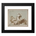 thumbnail image 2 of Paolo Gerolamo Piola 13x12 Black Modern Framed Museum Art Print Titled - Scene with Four Figures of Monks Discoursing (1666-1724), 2 of 5