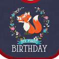 thumbnail image 4 of Inktastic First Birthday 1 Year Old Girl Fox Girls Baby Bib, 4 of 4