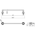 thumbnail image 2 of Ultra Faucets UFA21033 18 in. Brushed Nickel Traditional Towel Bar, 2 of 2