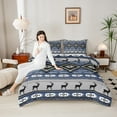 thumbnail image 4 of jejeloiu Vintage Aztec Rhombus Queen Comforter Set,Retro Geometric Triangle Bedding Sets,Wild Animal Bear Bedding Comforter Set For Adults,Ultra Soft Home Decor Reversible,3-Piece, 4 of 8