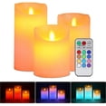 thumbnail image 1 of Led Rgb Candles Flameless Candle Lights, Multicolor Tea Lights Warm White Led Candle Lights Wick Flickering Electric Led Lamp With Remote Control Home Decoration, 1 of 8
