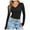 Black, variant on UJNDER Women's Long Sleeve Shirts V Neck Going Out Slim Fit Casual Crop Tops for Women 2025 Fall Fashion Clothes Black L
