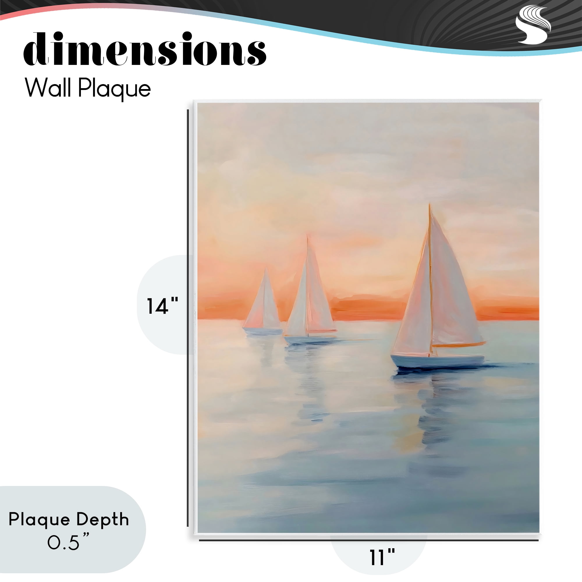 Stupell Industries Sunset Sailboats Over Calm Sea Wall Plaque Art, design by Creative Studio