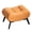 Orange_40CM, variant on Small Foot Stool Ottoman For Couch Rectangle Footrest Ottoman Bench With Metal Legs For Living Room Leather Shoe Stool For Entryway, Office, Bedroom, Closet
