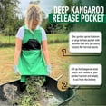 thumbnail image 2 of Cross Back Gardening Apron with Deep Kangaroo Release Pockets, Picking Large Pocket Vegetable Garden Gardening, 2 of 8