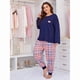 thumbnail image 5 of Conjunto de pijama Love Print de manga larga para mujer, 5 of 7