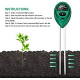 iPower Soil pH Meter, 3-in-1 Soil Test Kit for Moisture, Light & pH for ...