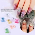 thumbnail image 2 of UDIYO Women Sparkling Bear Pattern Resin Nail Art Sequin Sticker for DIY, 2 of 6